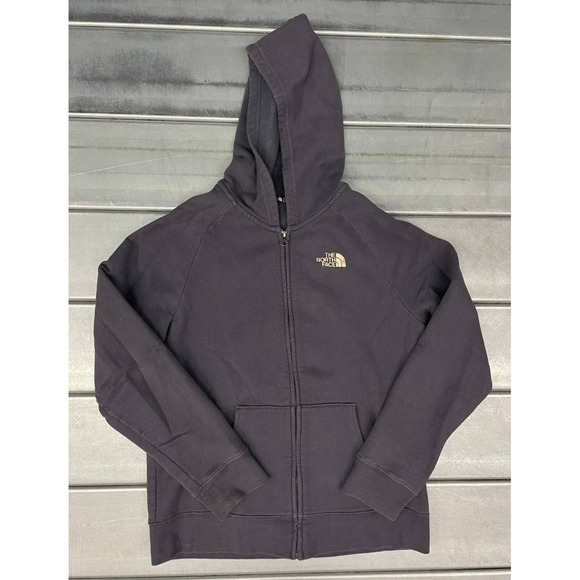 North Face Hoodie Girls Size XL Violet Navy Full Zip Sweatshirt - Picture 1 of 9